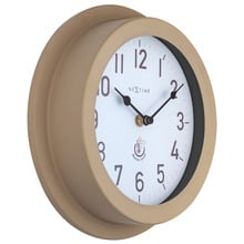 22cm Brown NeXtime Poppy Outdoor Wall Clock